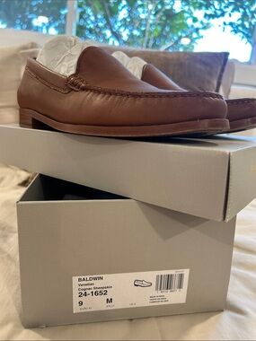 Johnston & Murphy Cognac Leather Venetian Loafers